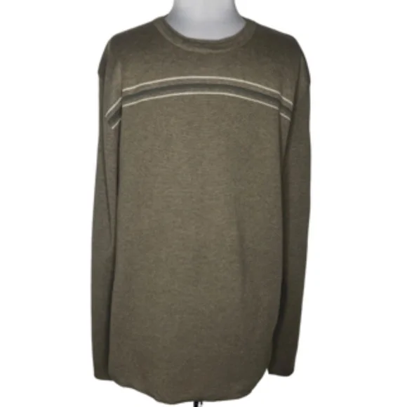 NWOT Reunion Men's Crew Neck Tan Long Sleeve Sweater Size 2X - Picture 2 of 5